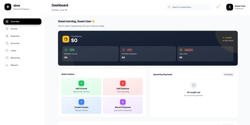 Dime - Personal Finance App for Freelancer – screenshot 3