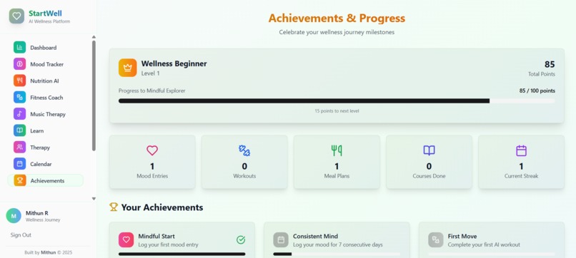 StartWell : AI powered Wellness App – screenshot 10