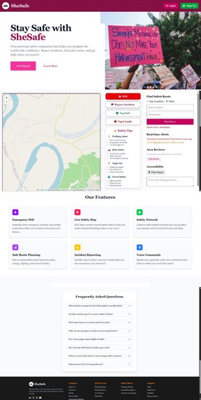 SheSafe – screenshot 1