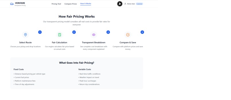 VERIFARE - Fair Ride Pricing  – screenshot 2