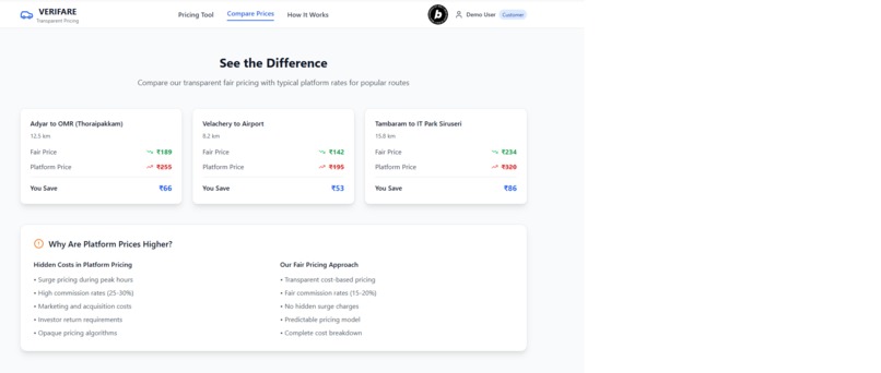 VERIFARE - Fair Ride Pricing  – screenshot 3
