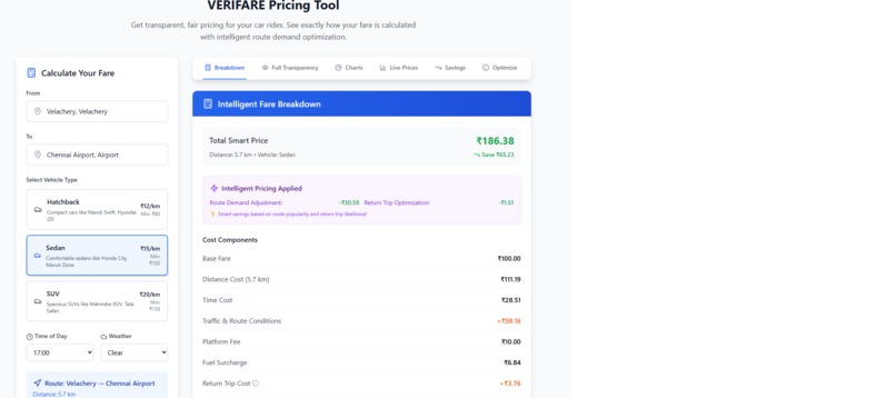 VERIFARE - Fair Ride Pricing  – screenshot 5