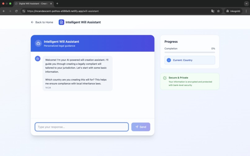 HeirGuard – Digital Will Assistant – screenshot 1