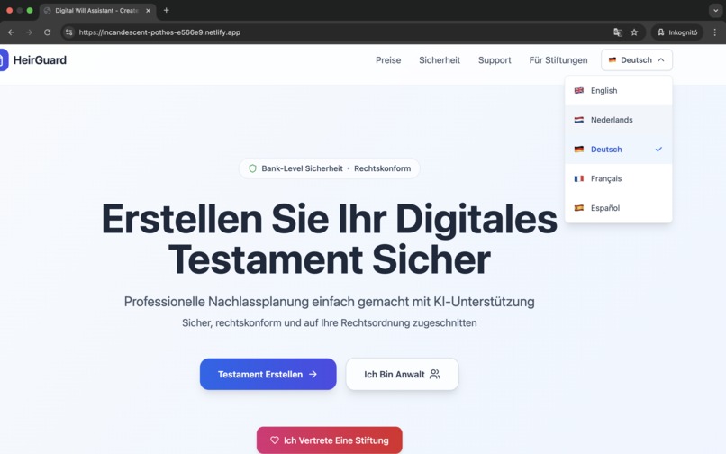 HeirGuard – Digital Will Assistant – screenshot 3