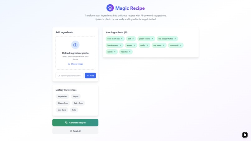 Magic Recipe AI – screenshot 2