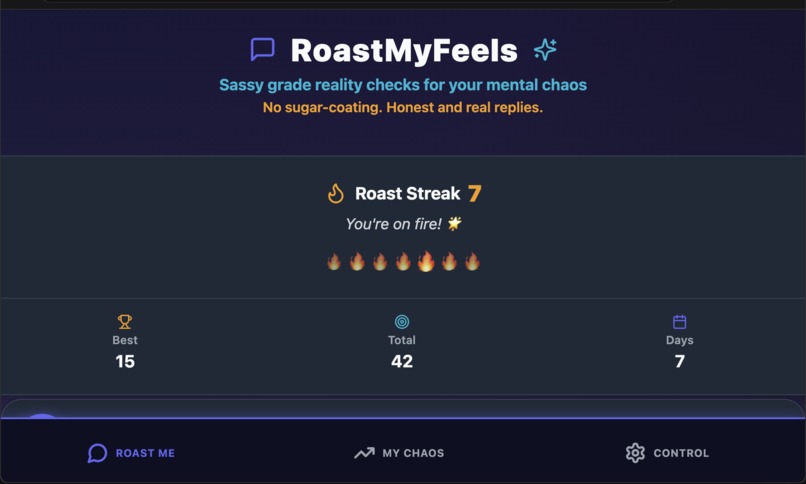 RoastMyFeels – screenshot 1