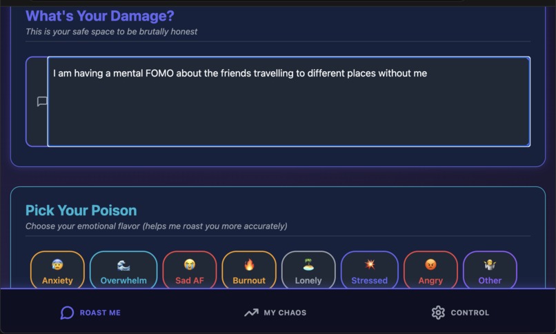RoastMyFeels – screenshot 3