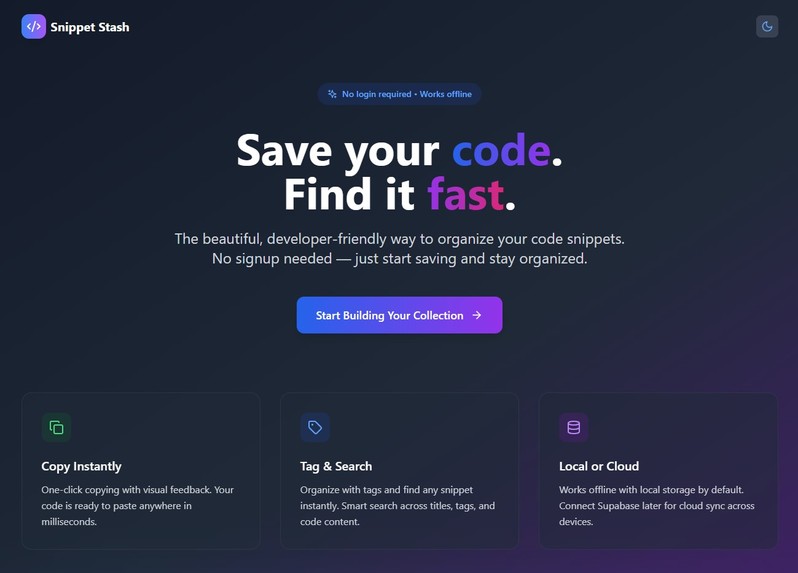 Snippet Stash – screenshot 1