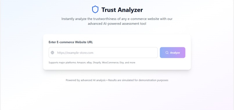E-Commerce Trust Analyzer – screenshot 1