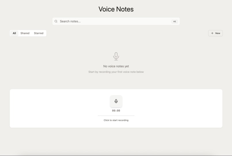 VoiceNotes – screenshot 1