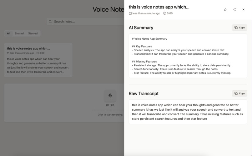 VoiceNotes – screenshot 3