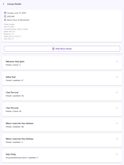 Music Sheet Lineup Manager – screenshot 5