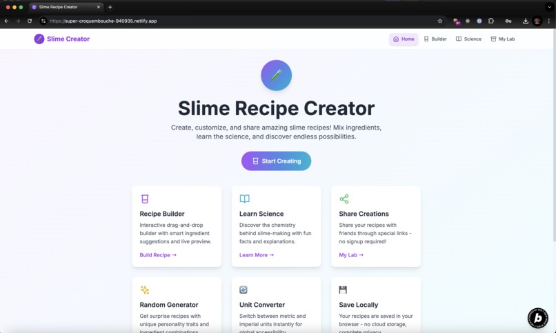 Slime Recipe Creator – screenshot 1