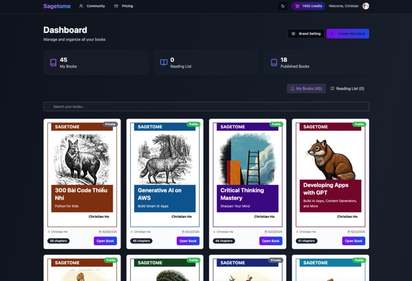 Sagetome-AI Book Generator – screenshot 3