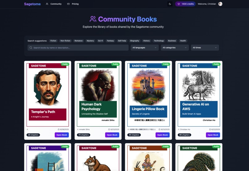 Sagetome-AI Book Generator – screenshot 4