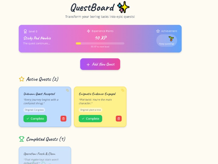 QuestBoard – screenshot 1