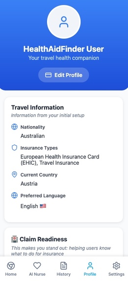 HealthAidFinder: Your smart travel AI health assistant.  – screenshot 4