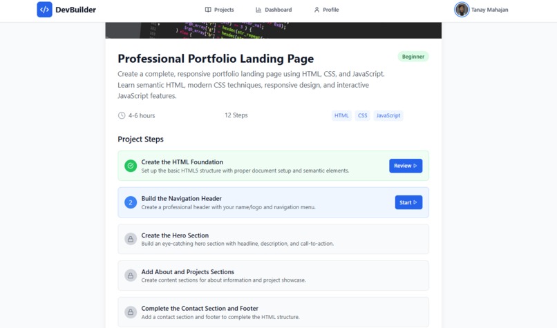 DevBuilder – screenshot 3