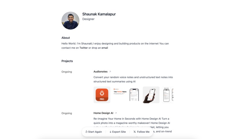 ShowCv – screenshot 1