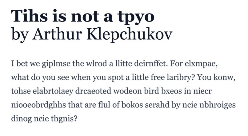 Tihs is not a tpyo – screenshot 1