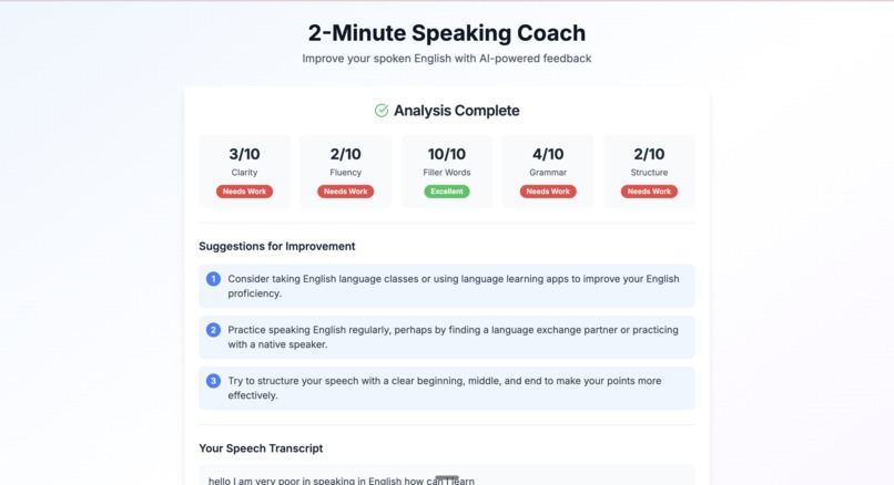 SpeakSharp – screenshot 2