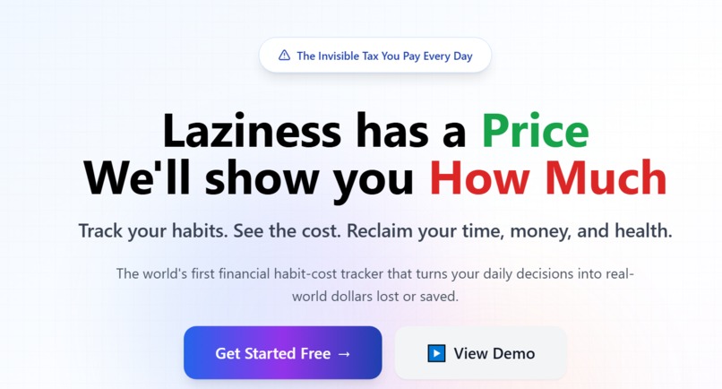 Life worth - Cost of your Laziness – screenshot 1