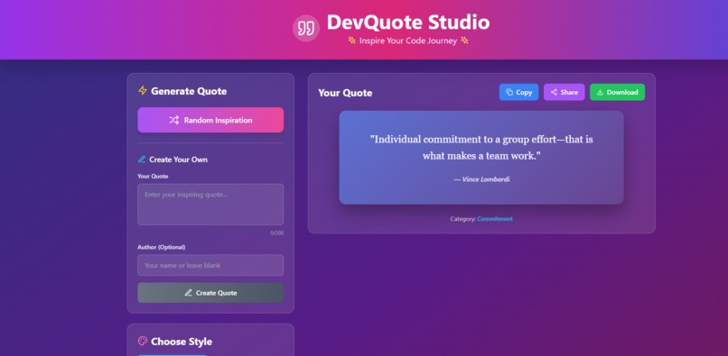 DevQuote Studio – screenshot 1