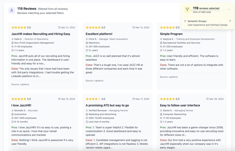 Review BI – screenshot 5