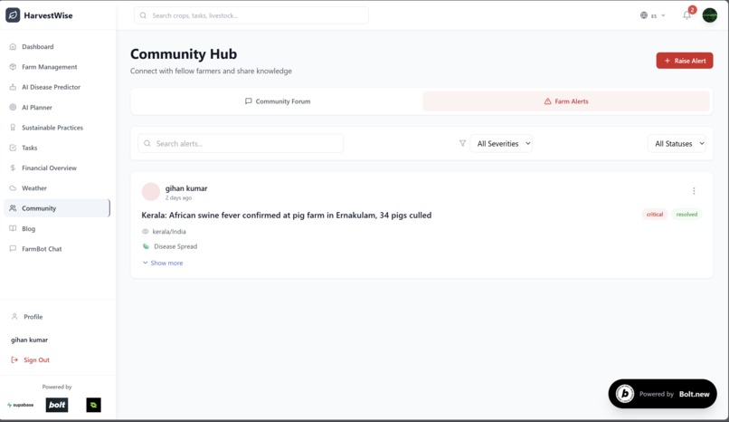 HarvestWise - Sustainable Farming Platform – screenshot 1