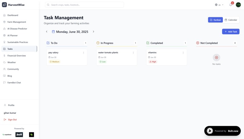 HarvestWise - Sustainable Farming Platform – screenshot 2