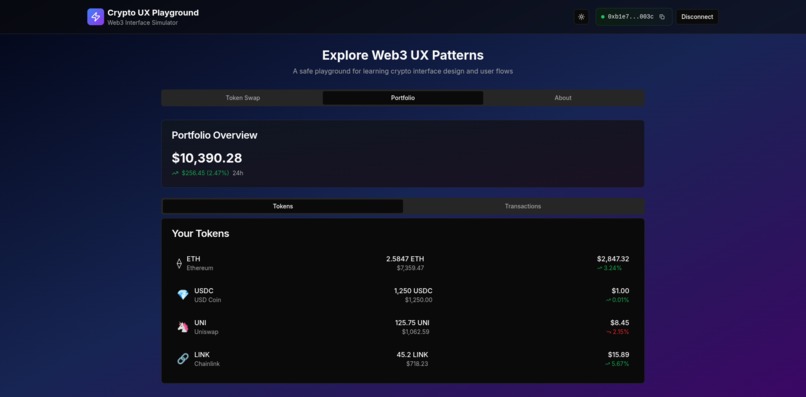 Crypto UX Playground – screenshot 4