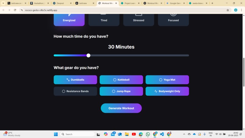 Workout Weaver AI – screenshot 3