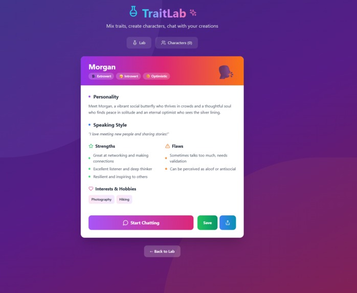 Trait Lab – screenshot 5