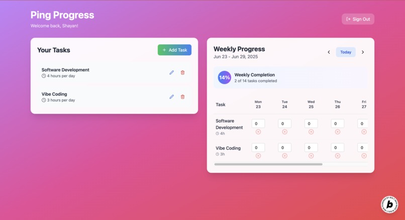 Ping Progress – screenshot 2