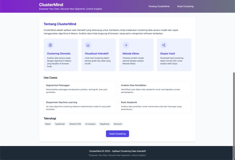 ClusterMind – screenshot 1