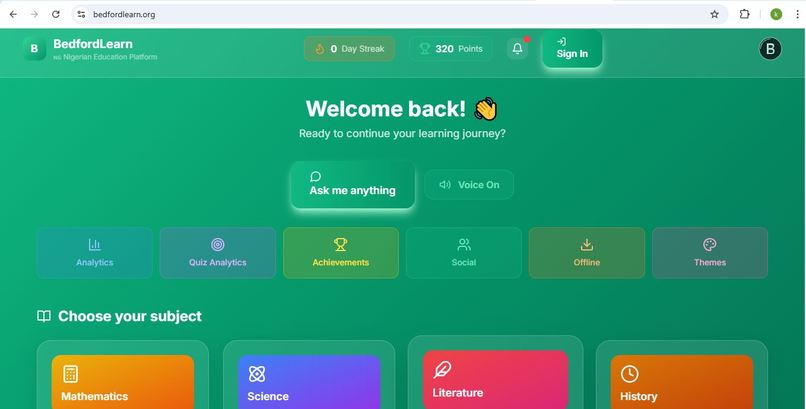 BedfordLearn – screenshot 1