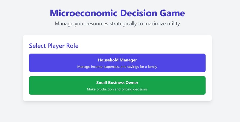Microeconomic Decision Game – screenshot 1