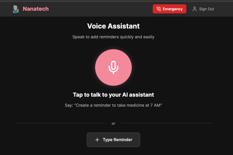 Nanatech - Ai Voice Reminder App for the Elderly – screenshot 5