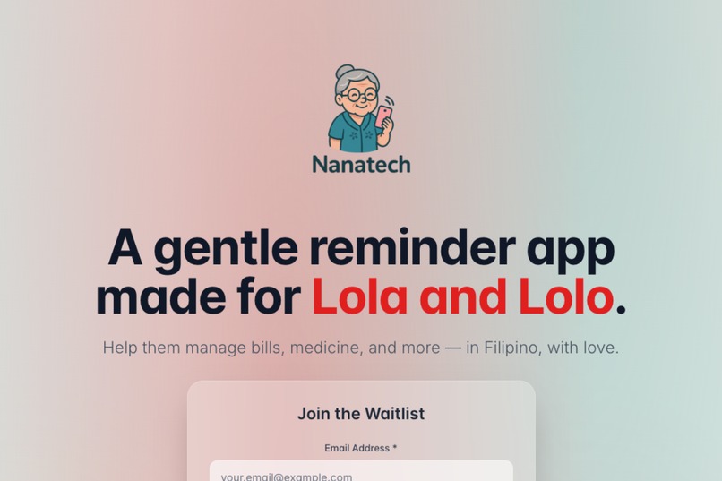 Nanatech - Ai Voice Reminder App for the Elderly – screenshot 1