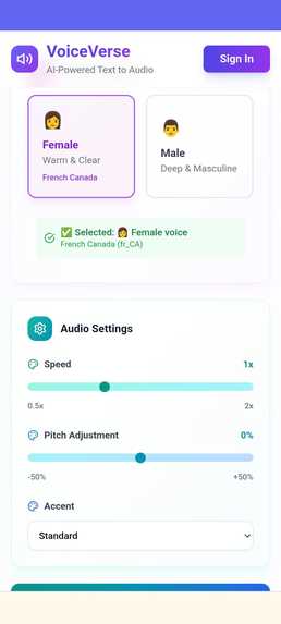 Project VoiceVerse AI – screenshot 3
