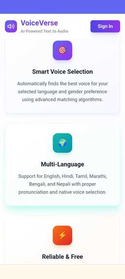 Project VoiceVerse AI – screenshot 2