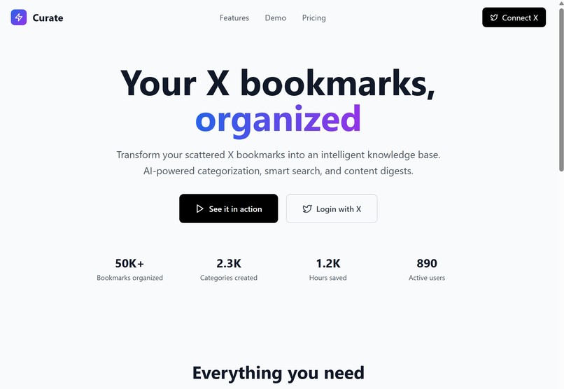 curate – screenshot 1