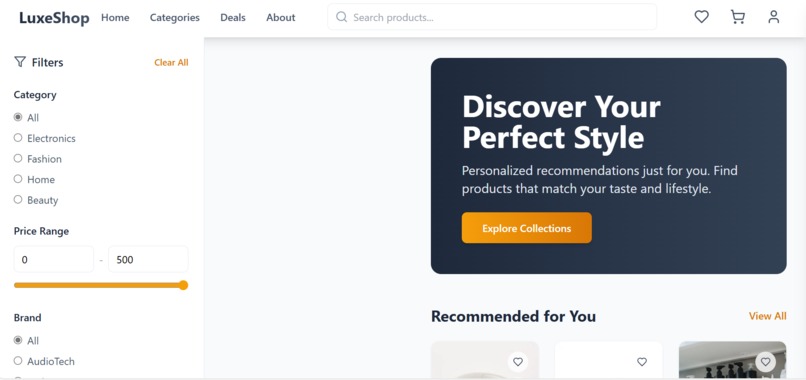 A Personalized E-Commerce Experience – screenshot 4