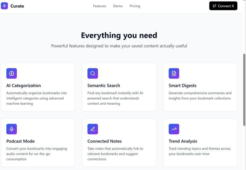 curate – screenshot 2