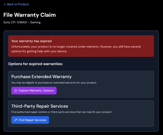Warrantrix - combining “Warranty” and “Matrix” implying AI . – screenshot 2