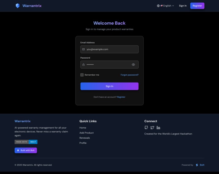Warrantrix - combining “Warranty” and “Matrix” implying AI . – screenshot 5