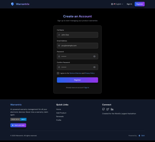 Warrantrix - combining “Warranty” and “Matrix” implying AI . – screenshot 6