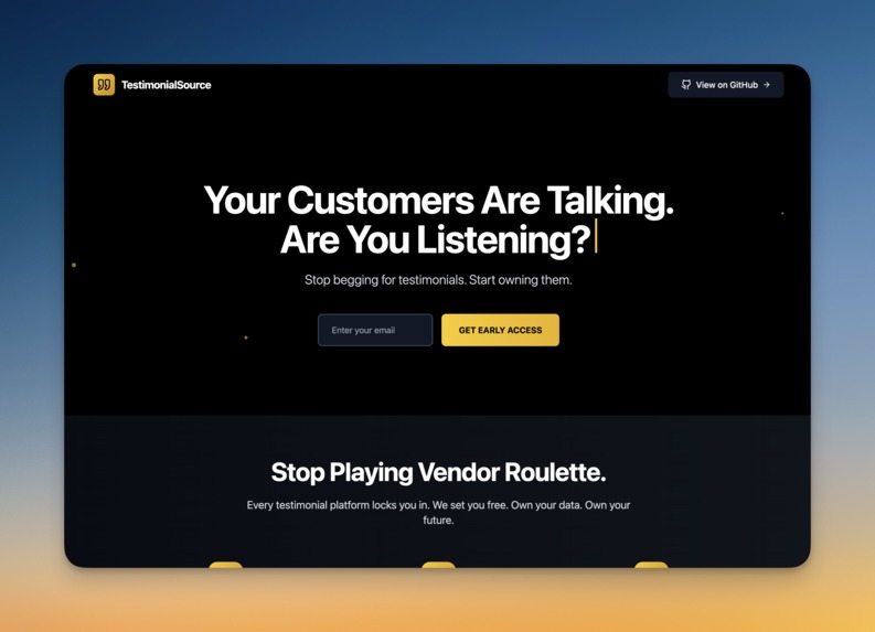 TestimonialSource - Open Source Testimonials – screenshot 2