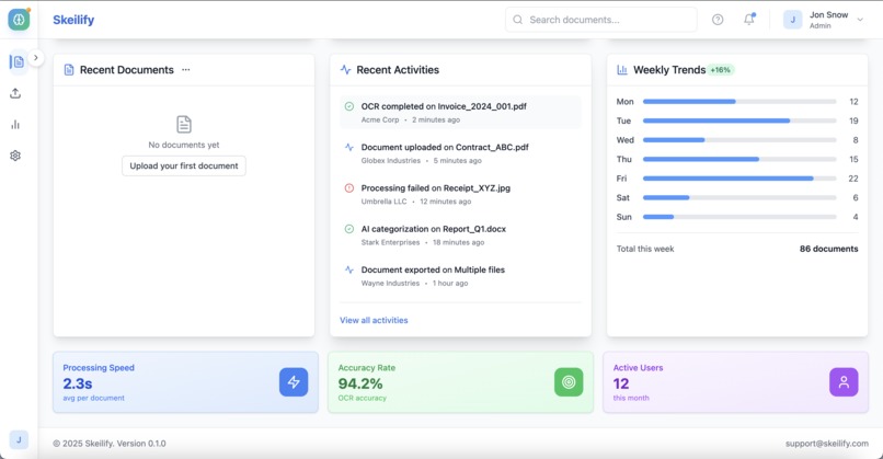 Skeilify - AI-powered document management app – screenshot 3