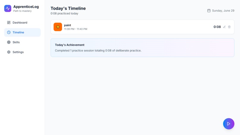 ApprenticeLog – screenshot 2
